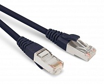 Патч-корд PC-LPM-STP-RJ45-RJ45-C5e-1M-LSZH-BK экранированный, (100% Fluke Component Tested),  1 м, черный Hyperline