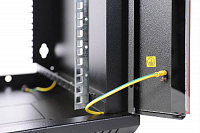 Шкаф ШРН-Э-12.500-9005 12U (600 × 520) дверь стекло, цвет черный ЦМО